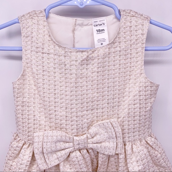 Carter’s Gold Infants Holiday Dress Size 18 Months - Picture 2 of 6